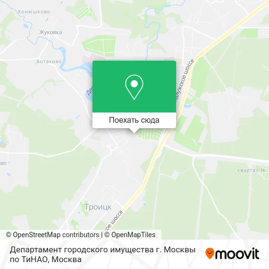 Карта Департамент городского имущества г. Москвы по ТиНАО