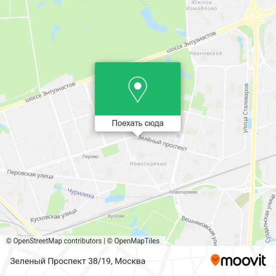 Карта Зеленый Проспект 38/19