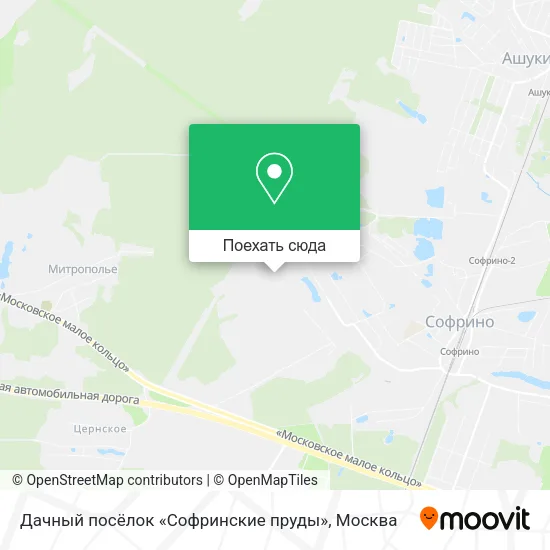 Карта Дачный посёлок «Софринские пруды»