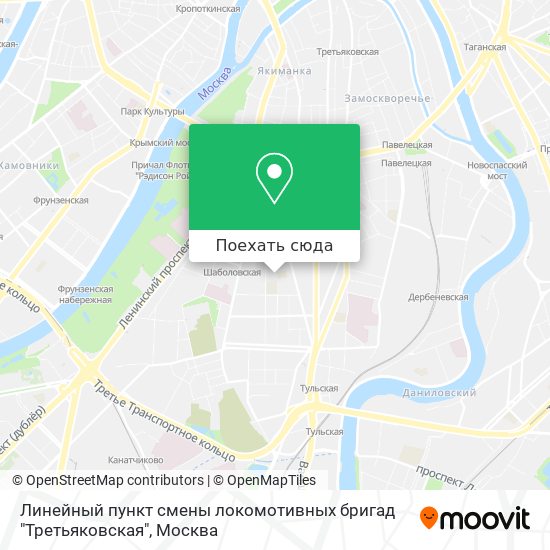 Карта Линейный пункт смены локомотивных бригад "Третьяковская"