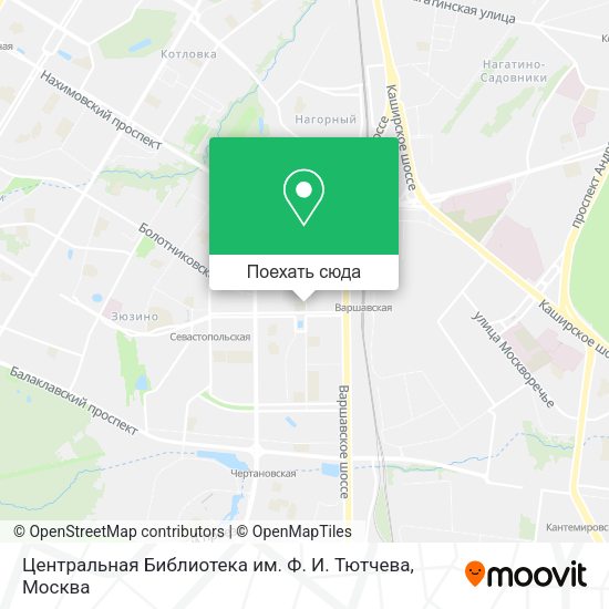 Карта Центральная Библиотека им. Ф. И. Тютчева