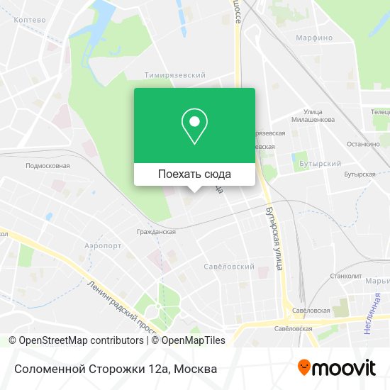 Карта Соломенной Сторожки 12а