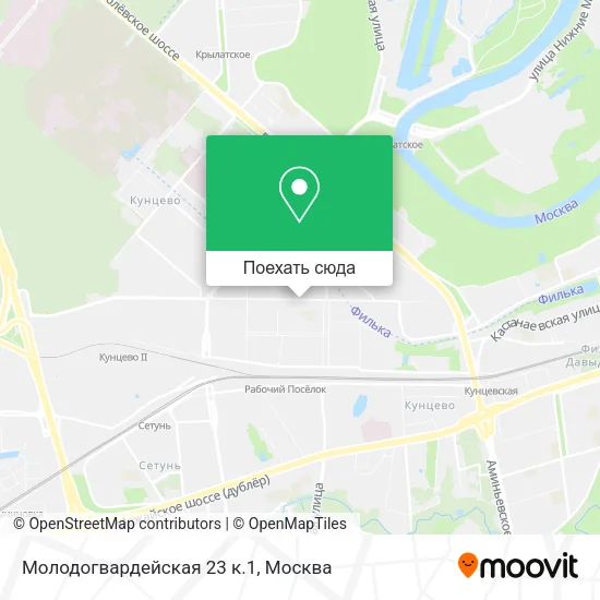 Карта Молодогвардейская 23 к.1