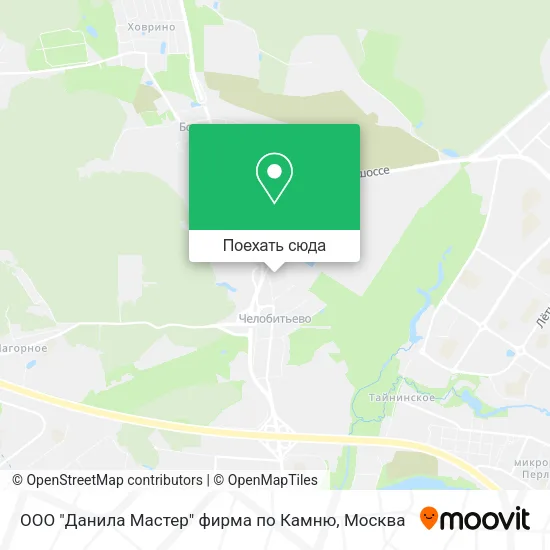 Карта ООО "Данила Мастер" фирма по Камню