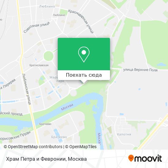 Карта Храм Петра и Февронии