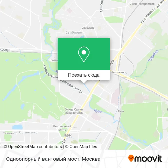 Карта Одноопорный вантовый мост