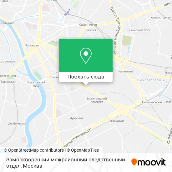 Карта Замоскворецкий межрайонный следственный отдел