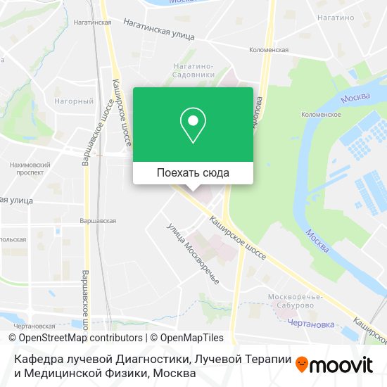 Карта Кафедра лучевой  Диагностики, Лучевой Терапии и Медицинской Физики