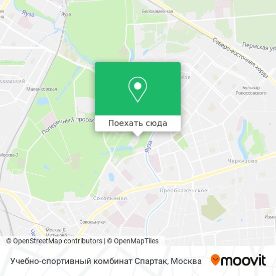 Карта Учебно-спортивный комбинат Спартак