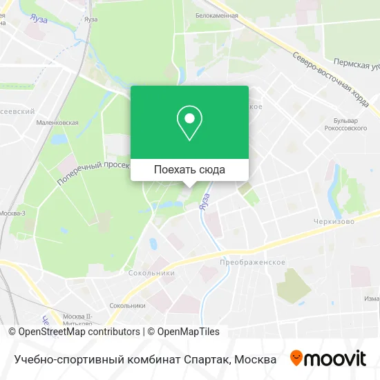 Карта Учебно-спортивный комбинат Спартак