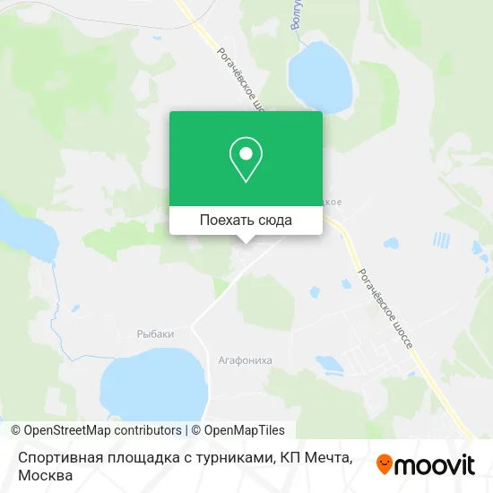 Карта Спортивная площадка с турниками, КП Мечта