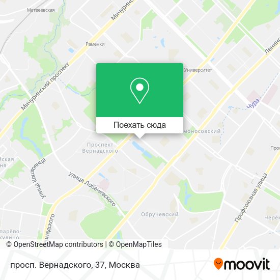 Карта просп. Вернадского, 37