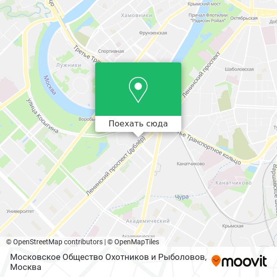 Карта Московское Общество Охотников и Рыболовов