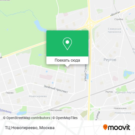 Карта ТЦ Новогиреево
