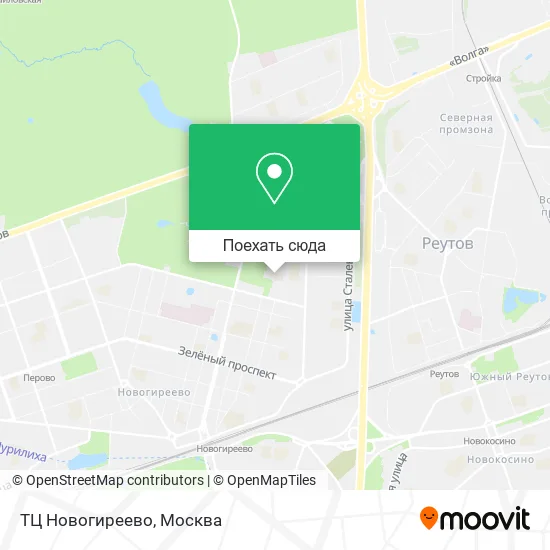 Карта ТЦ Новогиреево