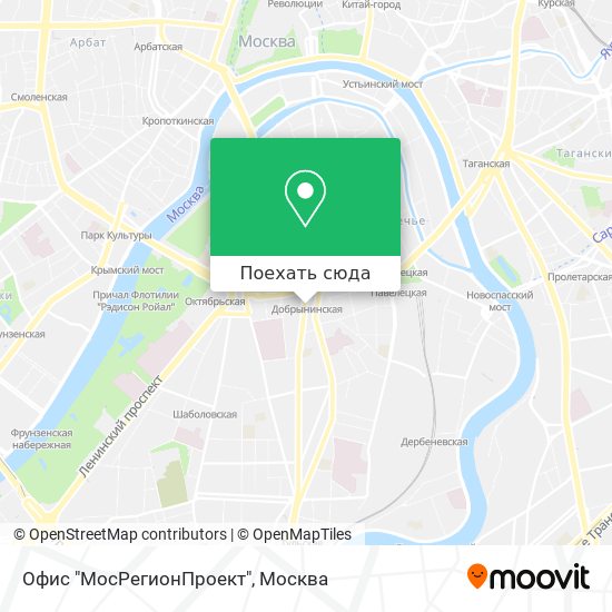 Карта Офис "МосРегионПроект"