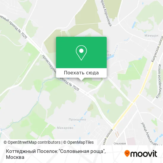 Карта Коттеджный Поселок "Соловьиная роща"