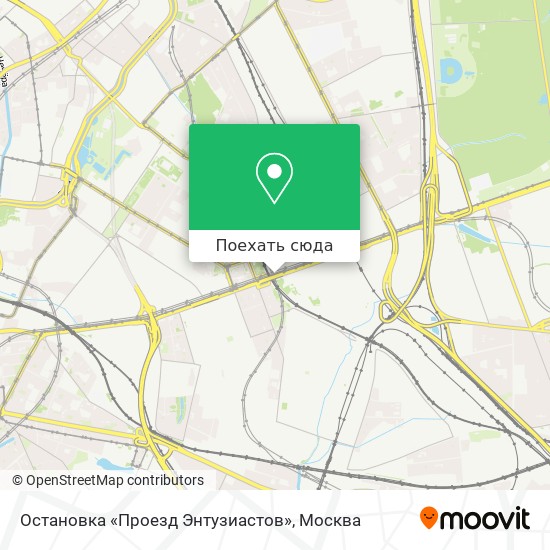 Карта Остановка «Проезд Энтузиастов»