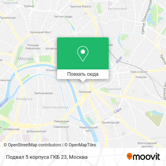 Карта Подвал 5 корпуса ГКБ 23