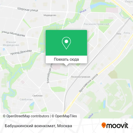 Карта Бабушкинский военкомат