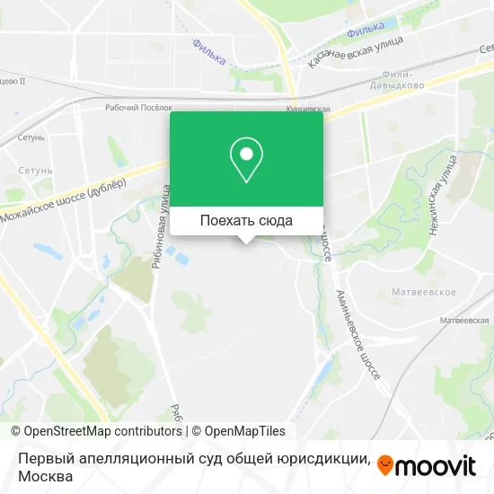 Карта Первый апелляционный суд общей юрисдикции