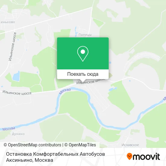 Карта Остановка Комфортабельных Автобусов  Аксиньино