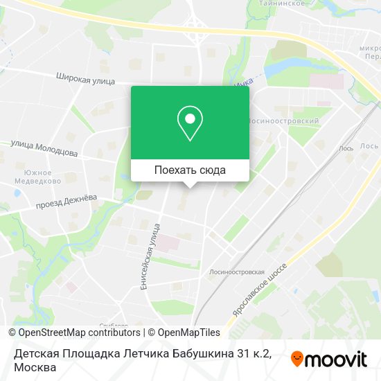 Карта Детская Площадка Летчика Бабушкина 31 к.2
