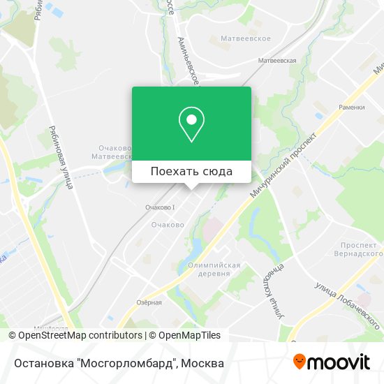 Карта Остановка "Мосгорломбард"