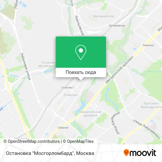 Карта Остановка "Мосгорломбард"