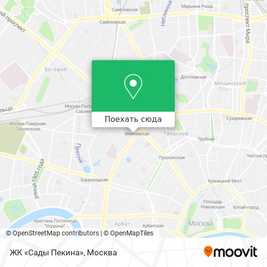 Карта ЖК «Сады Пекина»