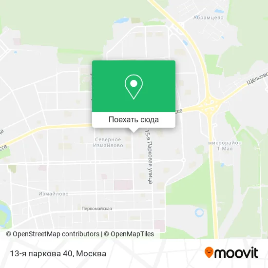 Карта 13-я паркова 40
