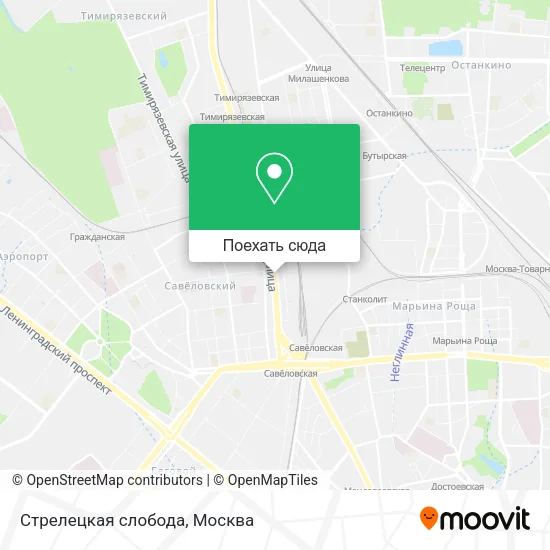 Карта Стрелецкая слобода