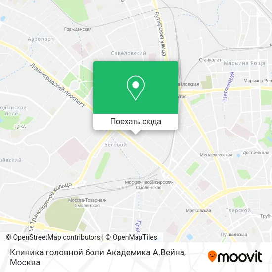 Карта Клиника головной боли Академика А.Вейна