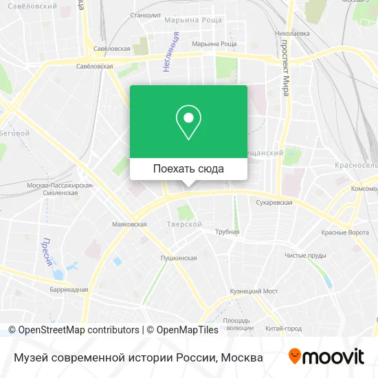 Карта Музей современной истории России