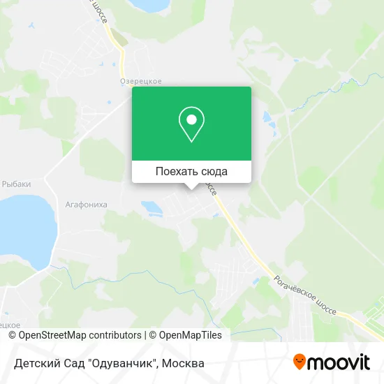 Карта Детский Сад "Одуванчик"