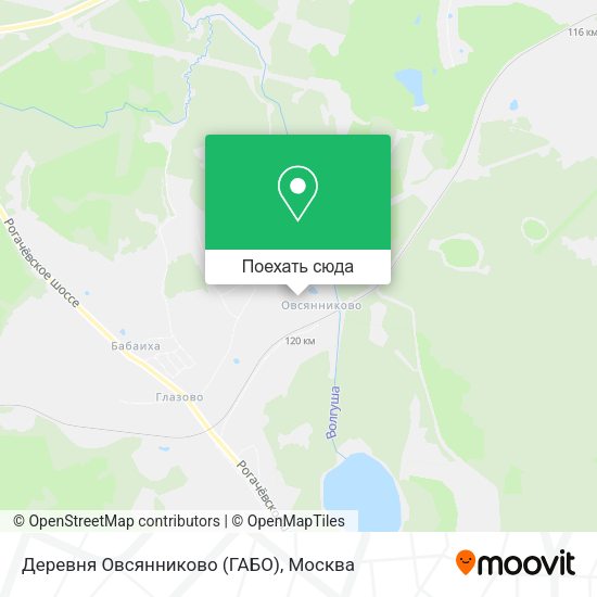 Карта Деревня Овсянниково (ГАБО)