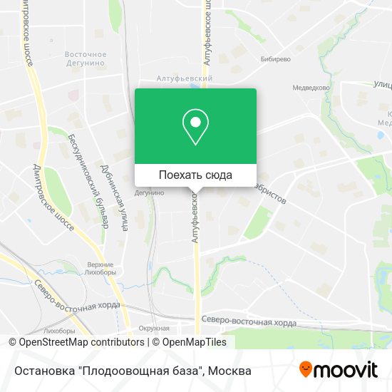 Карта Остановка "Плодоовощная база"