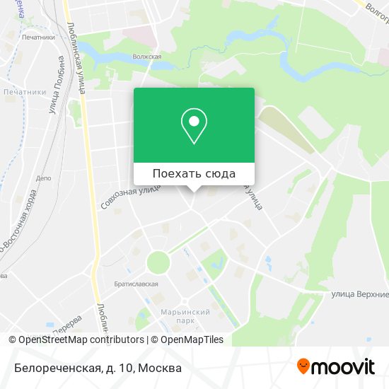Карта Белореченская, д. 10