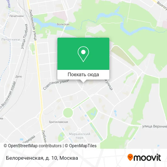 Карта Белореченская, д. 10