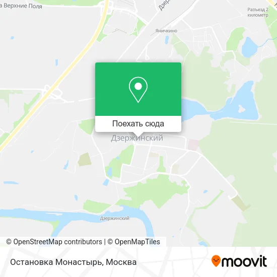 Карта Остановка Монастырь