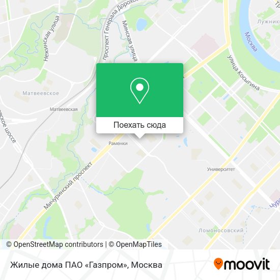 Карта Жилые дома ПАО «Газпром»