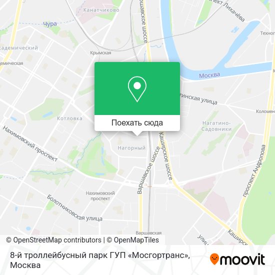 Карта 8-й троллейбусный парк ГУП «Мосгортранс»