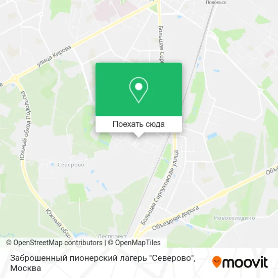 Карта Заброшенный пионерский лагерь "Северово"