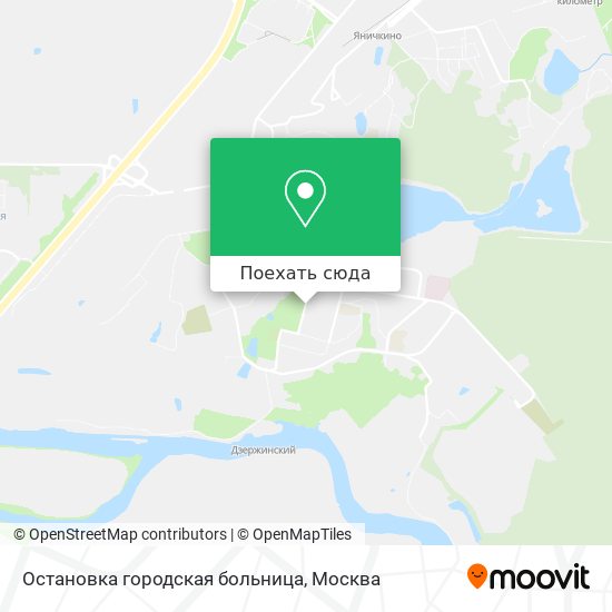 Карта Остановка городская больница