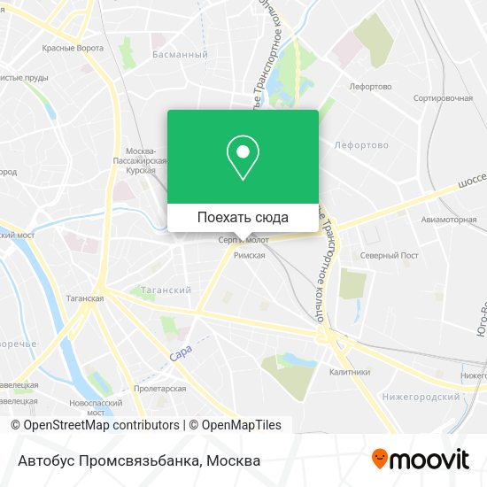 Карта Автобус Промсвязьбанка