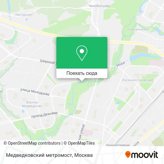 Карта Медведковский метромост