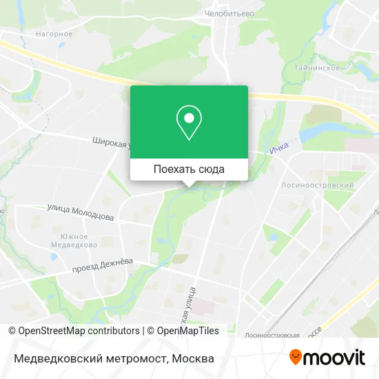 Карта Медведковский метромост