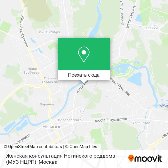 Карта Женская консультация Ногинского роддома (МУЗ НЦРП)