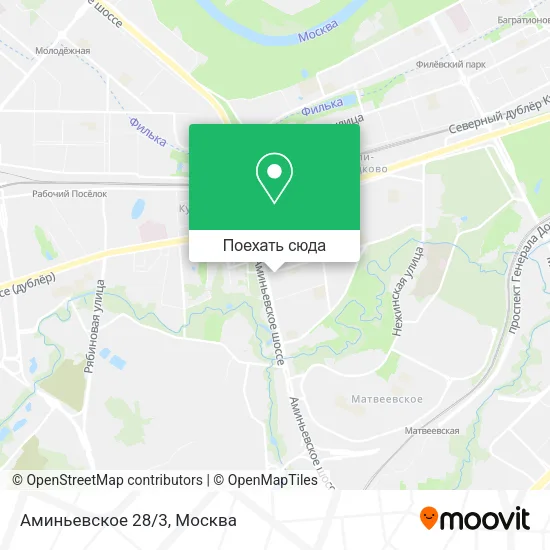 Карта Аминьевское 28/3