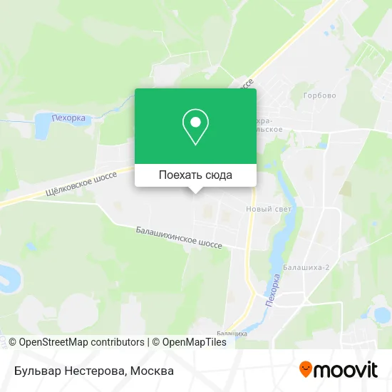 Карта Бульвар Нестерова